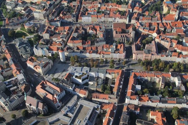 Luftbild Elisabethplatz von 2015, Ansicht von Süden