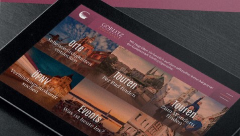 Digitale Gästemappe Görlitz auf einem Tablet